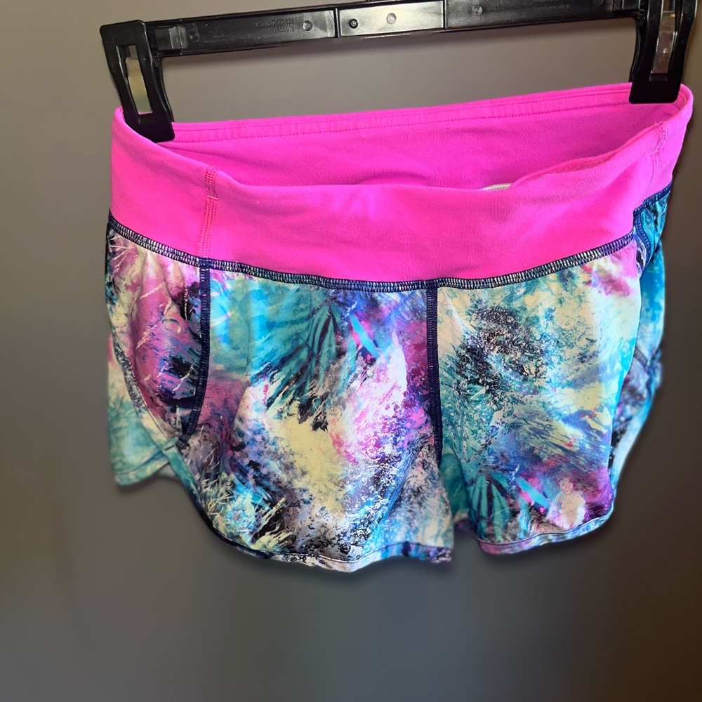 Vibrant Pink and Blue Athletic Shorts